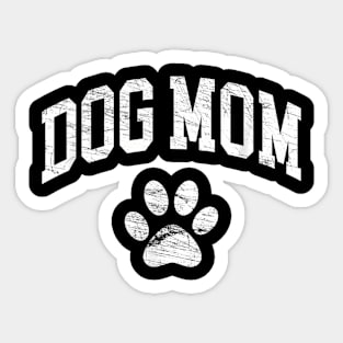 Dog Mom Distressed Dog Paw Sticker